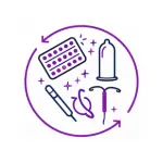 Illustration for contraception at Queen Bee GYN